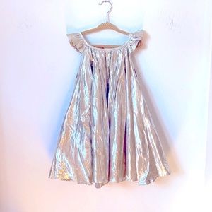Velveteen platinum gold dress 5T